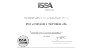 Ética Facility Services - Certificado de afiliação ISSA